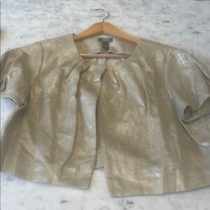 Kenneth Cole Reaction Gold Boxy Short Sleeve Jacket